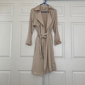 RACHEL ZOE Beige Lightweight Belted Trench XS